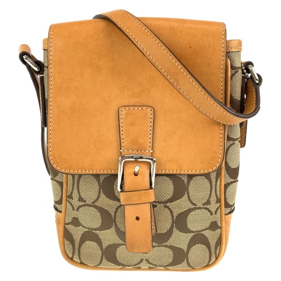 Coach Coach Signature Canvas Leather Shoulder Bag 6098 Canvas Crossbody Bag 6098